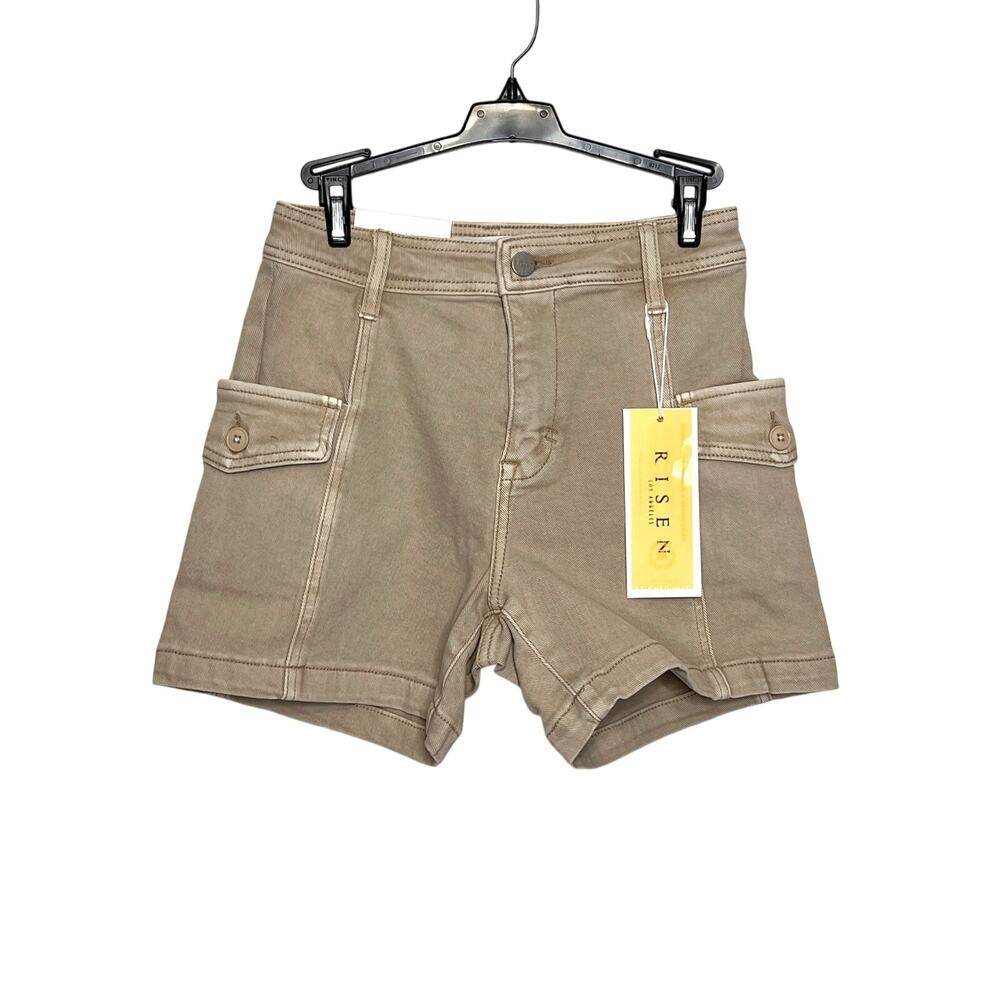 Risen Khaki Cargo Shorts Women’s Size Small NWT High Rise Utility Tan